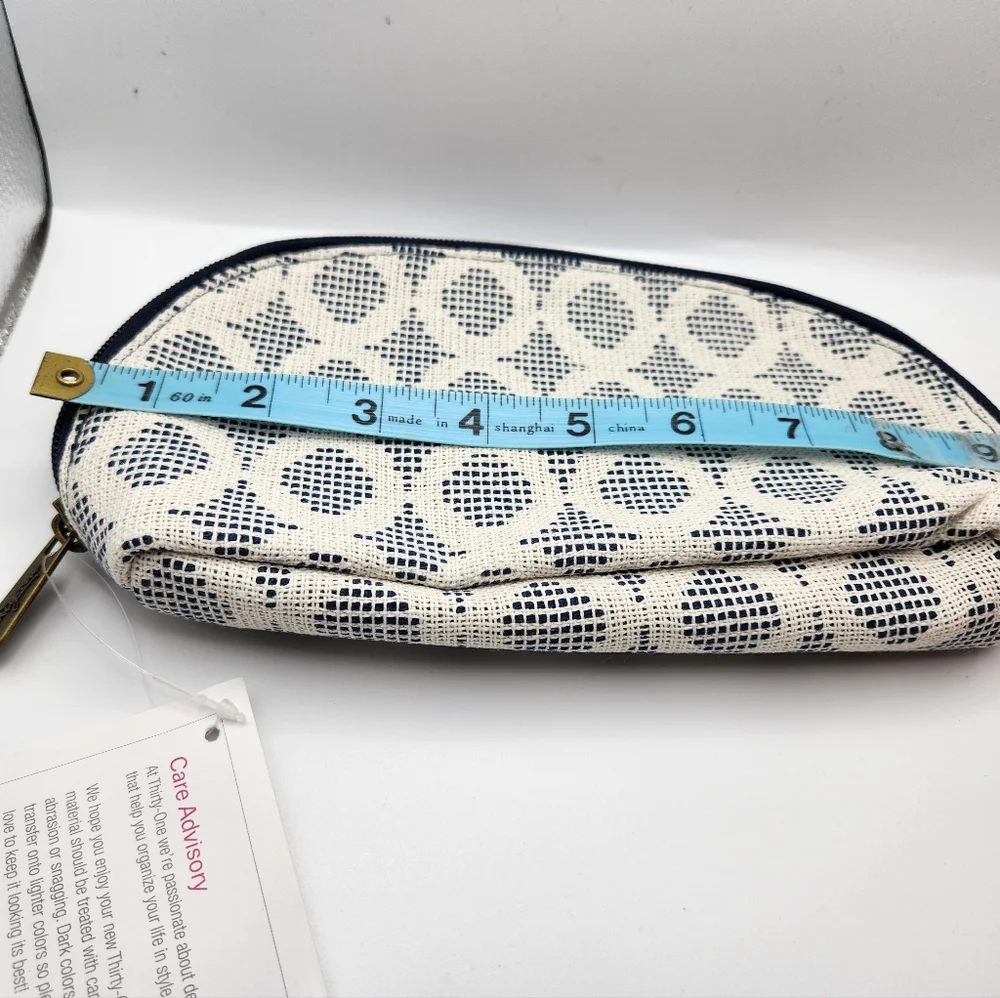 Thirty-One Half Moon Pouch Cosmetic Bag